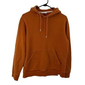 Norse Projects Vagn Hoodie Mens Large Burnt Orange Cotton Fleece Pullover